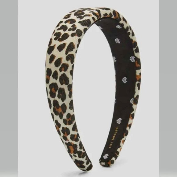 Lele Sadoughi Accessories - Lele Sadoughu LEOPARD Corduroy Alice HEADBAND NWT